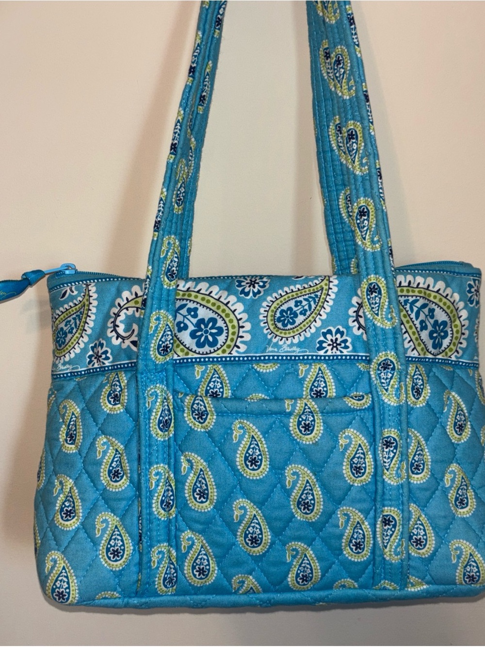 Vera Bradley Bermuda Blue Paisley Quilted Tote